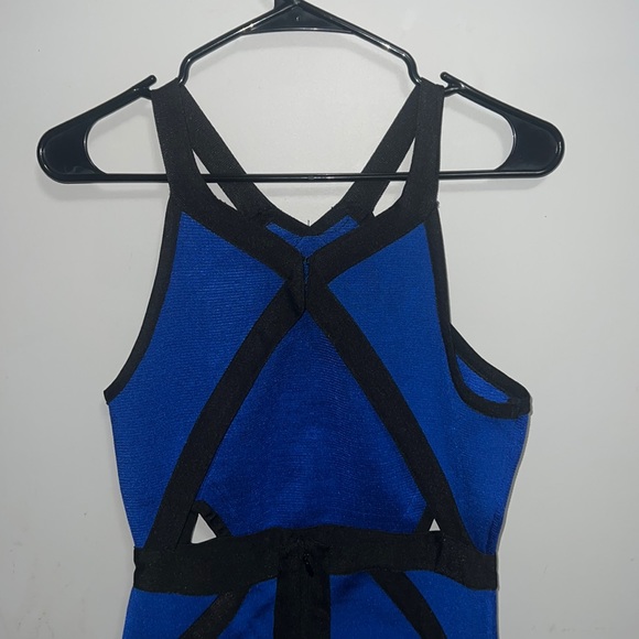 Blue and back elegant dress. Lovely for a night out! - Picture 3 of 3